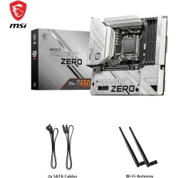 MSI B650M Project Zero Carte-mère Micro-ATX à connecteurs arrière - pour processeurs AMD Ryzen 7000 à 9000, AM5 - Alimentation d