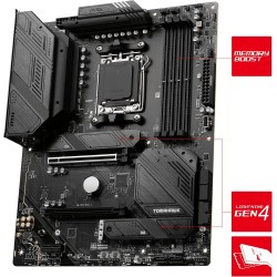 MSI MAG B650 TOMAHAWK WIFI Carte mère, ATX - pour Processeurs AMD Ryzen 7000, AM5 - VRM Duet Rail 14 Phases, SPS 80 A - DDR5 Mem