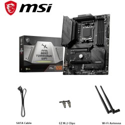 MSI MAG B650 TOMAHAWK WIFI Carte mère, ATX - pour Processeurs AMD Ryzen 7000, AM5 - VRM Duet Rail 14 Phases, SPS 80 A - DDR5 Mem
