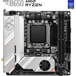 MSI MPG B650I Edge WiFi Carte mère, Mini-ITX - pour Processeurs AMD Ryzen 7000 à 9000, AM5 - VRM 8 Phases directes, SPS 80 A, DD