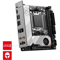 MSI MPG B650I Edge WiFi Carte mère, Mini-ITX - pour Processeurs AMD Ryzen 7000 à 9000, AM5 - VRM 8 Phases directes, SPS 80 A, DD