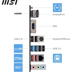 MSI Pro B650M-P Carte Mère, Micro-ATX - pour Processeurs AMD Ryzen 9000, 8000 & 7000, AM5 - DDR5 Memory Boost 6000+MHz/OC, 1 x P