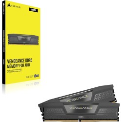 CORSAIR Vengeance DDR5 RAM 32GB (2x16GB) 6000MHz CL36 AMD Expo Mémoire Informatique Compatible iCUE - Gris (CMK32GX5M2E6000Z36)
