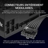 Corsair rm850x alimentation atx entièrement modulaire et silencieuse – conformité atx 3.1 – prise en charge pcie 5.1 – efficacit