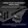 Corsair rm750x alimentation atx entièrement modulaire et silencieuse – conformité atx 3.1 – prise en charge pcie 5.1 – efficacit