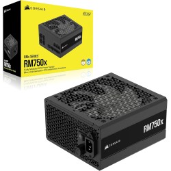 Corsair rm750x alimentation atx entièrement modulaire et silencieuse – conformité atx 3.1 – prise en charge pcie 5.1 – efficacit