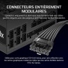 Corsair rm1000x alimentation atx entièrement modulaire et silencieuse – conformité atx 3.1 – prise en charge pcie 5.1 – efficaci
