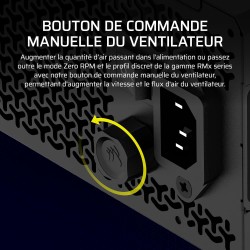 Corsair rm1000x alimentation atx entièrement modulaire et silencieuse – conformité atx 3.1 – prise en charge pcie 5.1 – efficaci