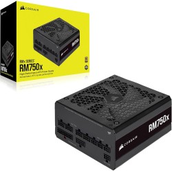 Corsair rm750x 80 plus or 750 watts bloc d’alimentation atx entièrement modulaire (ventilateur à lévitation magnétique de 135 mm