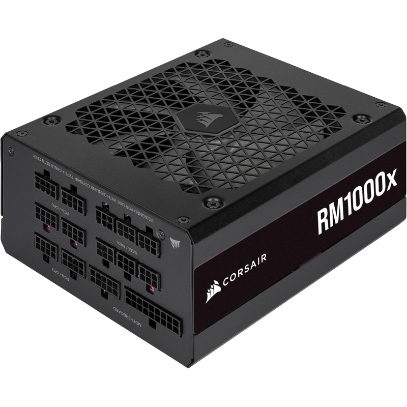 Corsair rm1000x 80 plus or 1000 watts bloc d’alimentation atx entièrement modulaire (ventilateur à lévitation magnétique de 135 