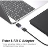 Lecteur CD Externe USB 3.0 et Type-C Portable CD/DVD +/-RW Graveur DVD Externe, Ultra Mince Lecteur DVD Externe pour PC Laptop D