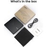 Graveur DVD Externe USB 3.0 Type-C, Plug and Play CD/DVD +/-RW Drive, Mince Lecteur CD DVD Externe pour PC Portable de Bureau iM