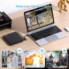 6 en 1 Lecteur CD Externe pour PC, USB 3.0 Type C CD/DVD +/-RW Graveur DVD Externe avec Lecteur de Carte SD/TF, Mince Lecteur DV