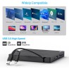 6 en 1 Lecteur CD Externe pour PC, USB 3.0 Type C CD/DVD +/-RW Graveur DVD Externe avec Lecteur de Carte SD/TF, Mince Lecteur DV