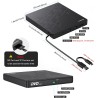 6 en 1 Lecteur CD Externe pour PC, USB 3.0 Type C CD/DVD +/-RW Graveur DVD Externe avec Lecteur de Carte SD/TF, Mince Lecteur DV