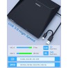Le Plus Récent Lecteur DVD Externe, USB 3.0 Graveur CD avec Adaptateur Ethernet RJ45, 3 Ports USB et 2 Ports pour Carte TF/SD, L