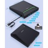 Le Plus Récent Lecteur DVD Externe, USB 3.0 Graveur CD avec Adaptateur Ethernet RJ45, 3 Ports USB et 2 Ports pour Carte TF/SD, L