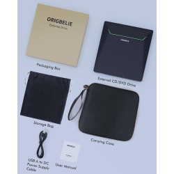Le Plus Récent Lecteur DVD Externe, USB 3.0 graveur CD avec Adaptateur Ethernet RJ45, 3 Ports USB et 2 Ports pour Carte TF/SD, L