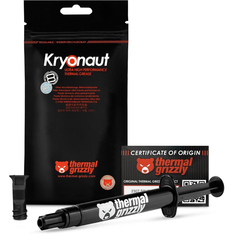 Thermal Grizzly - Kryonaut la pâte Thermique de la Plus Haute qualité - pour Le Refroidissement de Tous Les processeurs, Cartes 