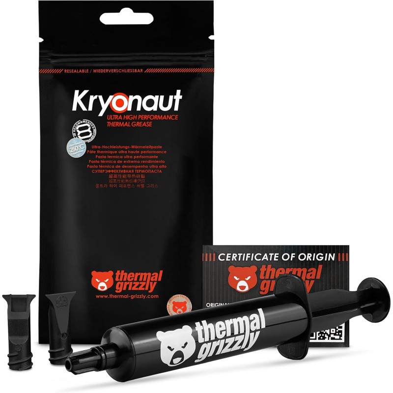 Thermal Grizzly - Kryonaut la pâte Thermique de la Plus Haute qualité - pour Le Refroidissement de Tous Les processeurs, Cartes 