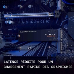 Wd_noir sn850x ssd 2 to, disque ssd interne, lecture jusqu'à 7300 mo/s, écriture jusqu'à 6,600 mb/s, gaming ssd, haute performan