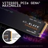Wd_noir sn850x ssd 2 to, disque ssd interne, lecture jusqu'à 7300 mo/s, écriture jusqu'à 6,600 mb/s, gaming ssd, haute performan