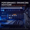 Wd_noir sn850x ssd 2 to, disque ssd interne avec dissipateur thermique, lecture jusqu'à 7300 mo/s, écriture jusqu'à 6600 mo/s, h