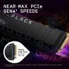 Wd_noir sn850x ssd 4 to, disque ssd interne avec dissipateur thermique, gaming ssd, haute performance disque de jeu, lecture jus