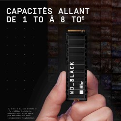 Wd_noir sn850x ssd 8 to, disque ssd interne avec dissipateur thermique, gaming ssd, haute performance disque de jeu, lecture jus