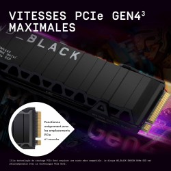 Wd_noir sn850x ssd 8 to, disque ssd interne avec dissipateur thermique, gaming ssd, haute performance disque de jeu, lecture jus