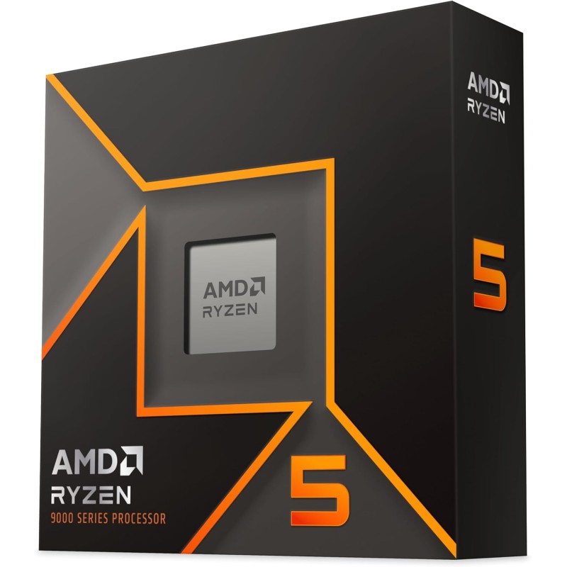 AMD Ryzen 5 9600X Processeur (Radeon Graphique Intégré, 6 Coeurs/12 Threads, 65W TDP, Socket AM5, Cache 38Mo, jusqu'à 5.4 GHz Fr