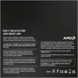AMD Ryzen 5 9600X Processeur (Radeon Graphique Intégré, 6 Coeurs/12 Threads, 65W TDP, Socket AM5, Cache 38Mo, jusqu'à 5.4 GHz Fr