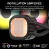 CORSAIR Nautilus 360 RS ARGB Refroidisseur Liquide pour CPU – 360mm AIO – Faible Bruit – Connexion Directe de Carte Mère – Intel