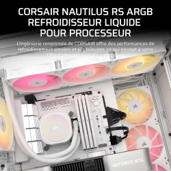 CORSAIR Nautilus 360 RS ARGB Refroidisseur Liquide pour CPU – 360mm AIO – Faible Bruit – Connexion Directe de Carte Mère – Intel