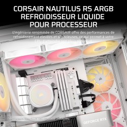 CORSAIR Nautilus 240 RS ARGB Refroidisseur Liquide pour CPU – 240mm AIO – Faible Bruit – Connexion Directe de Carte Mère – Intel