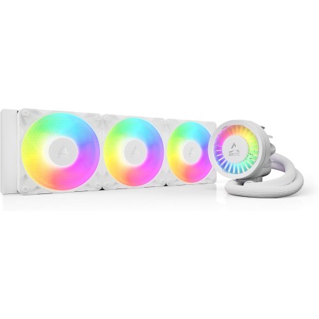 ARCTIC Liquid Freezer III Pro 360 A-RGB (blanc) - Refroidisseur CPU AIO, 3 x 120 mm refroidissement à eau, radiateur 38 mm, pomp