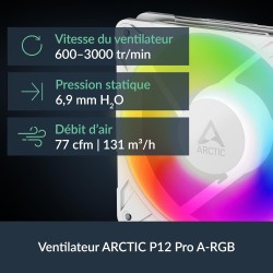 ARCTIC Liquid Freezer III Pro 360 A-RGB (blanc) - Refroidisseur CPU AIO, 3 x 120 mm refroidissement à eau, radiateur 38 mm, pomp