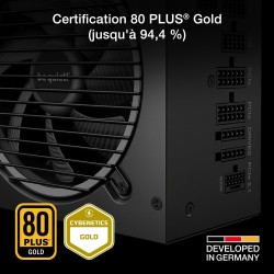 Be quiet! pure power 13 m 850w bloc d’alimentation, certification 80 plus® or, alimentation atx 3.1, pour les cartes graphiques 