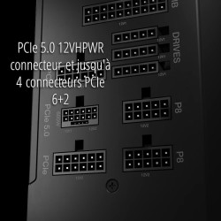 Be quiet! pure power 12 m 750 w bloc d’alimentation, certification 80 plus® or, alimentation atx 3.0 entièrement compatible avec