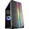 Mars Gaming MC-S1, Boîtier PC Gaming Compact Micro-ATX, Éclairage ARGB 12 Modes, Ventilateur FRGB, Fenêtre Latérale Complète, No
