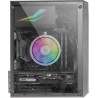 Mars Gaming MC-S1, Boîtier PC Gaming Compact Micro-ATX, Éclairage ARGB 12 Modes, Ventilateur FRGB, Fenêtre Latérale Complète, No