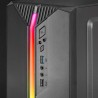 Mars Gaming MC-S1, Boîtier PC Gaming Compact Micro-ATX, Éclairage ARGB 12 Modes, Ventilateur FRGB, Fenêtre Latérale Complète, No