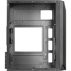 Mars Gaming MC-S1, Boîtier PC Gaming Compact Micro-ATX, Éclairage ARGB 12 Modes, Ventilateur FRGB, Fenêtre Latérale Complète, No