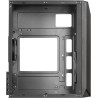 Mars Gaming MC-S1, Boîtier PC Gaming Compact Micro-ATX, Éclairage ARGB 12 Modes, Ventilateur FRGB, Fenêtre Latérale Complète, No