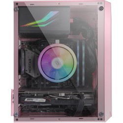 Mars Gaming MC-S1, Boîtier PC Gaming Compact Micro-ATX, Éclairage ARGB 12 Modes, Ventilateur FRGB, Fenêtre Latérale Complète, Ro