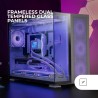 Mars Gaming MC-NOVA2, Boîtier Gaming Custom XXL E-ATX, Double Verre Trempé Continu sans Cadre, Support Complet Refroidissement L