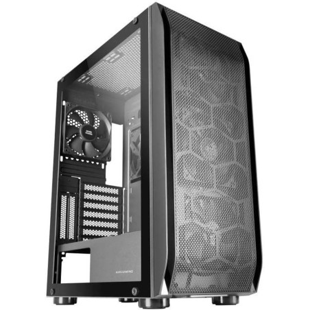 Mars Gaming MC-PRO2, Tour E-ATX Professionnelle, Système CPU Freezer, 5 Ventilateurs Ultra-Silencieux et Façade Métal-Mesh, Noir