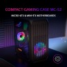 Mars Gaming MC-S2, Boîtier PC Gaming Compact Micro-ATX, 2 Ventilateurs FRGB Raibow avec Grille Frontale, Fenêtre Latérale Complè