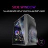Mars Gaming MC-S2, Boîtier PC Gaming Compact Micro-ATX, 2 Ventilateurs FRGB Raibow avec Grille Frontale, Fenêtre Latérale Complè