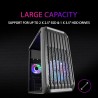 Mars Gaming MC-S2, Boîtier PC Gaming Compact Micro-ATX, 2 Ventilateurs FRGB Raibow avec Grille Frontale, Fenêtre Latérale Complè